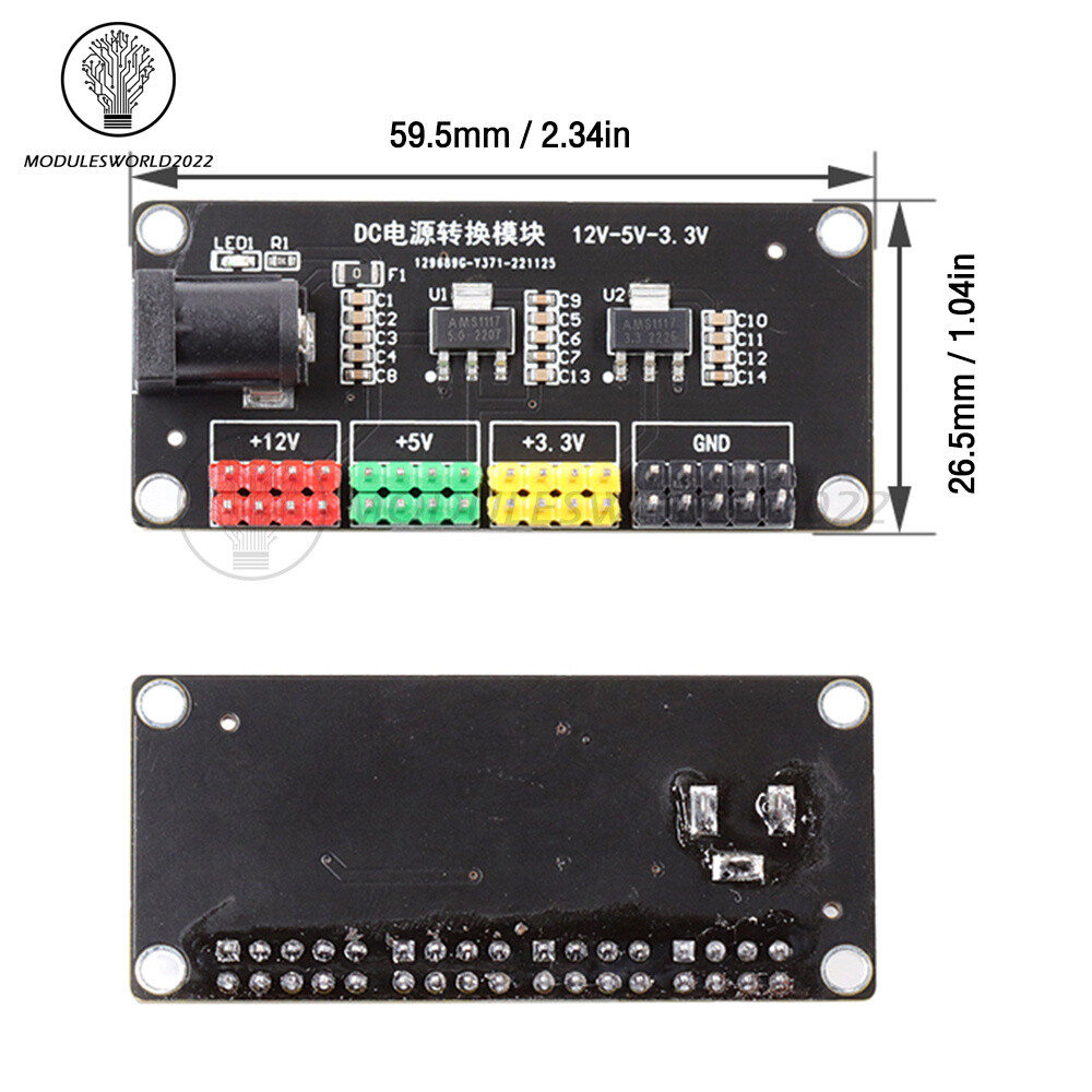 DC-DC 12V TO 3.3V 5V 12V Step Down Power Supply Module Multi Output Voltage