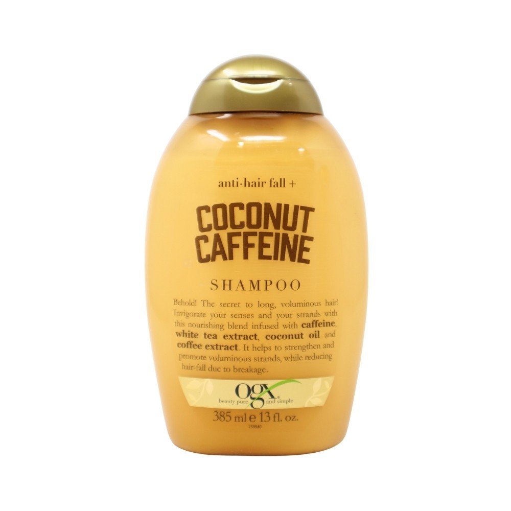 OGX Anti-Hair Fall + Coconut Caffeine Strengthening Shampoo, 13 Oz