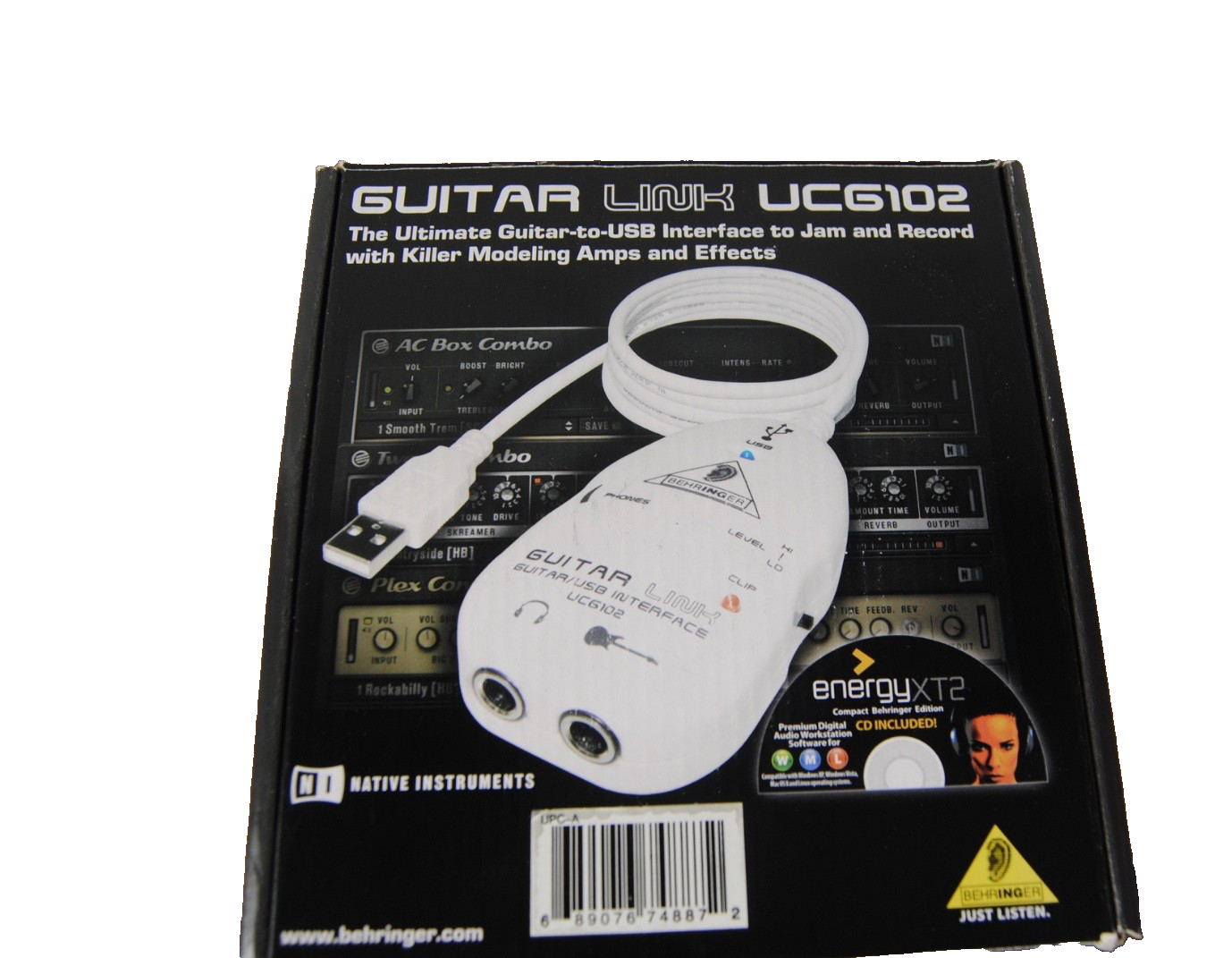 Behringer Guitar Link UCG102 Guitar-to-USB Audio Interface With CD,Manuals