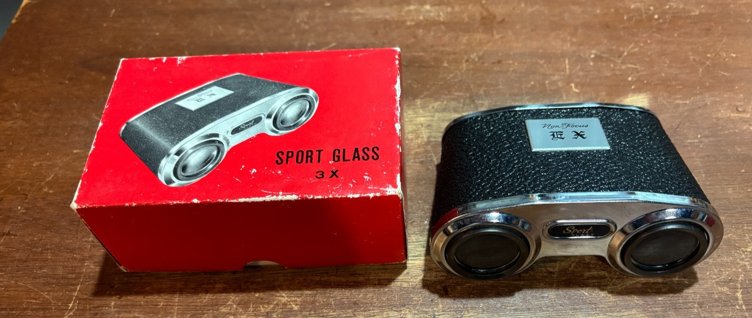 Vintage Sport Glass 3X Non Focus EX Made in Japan