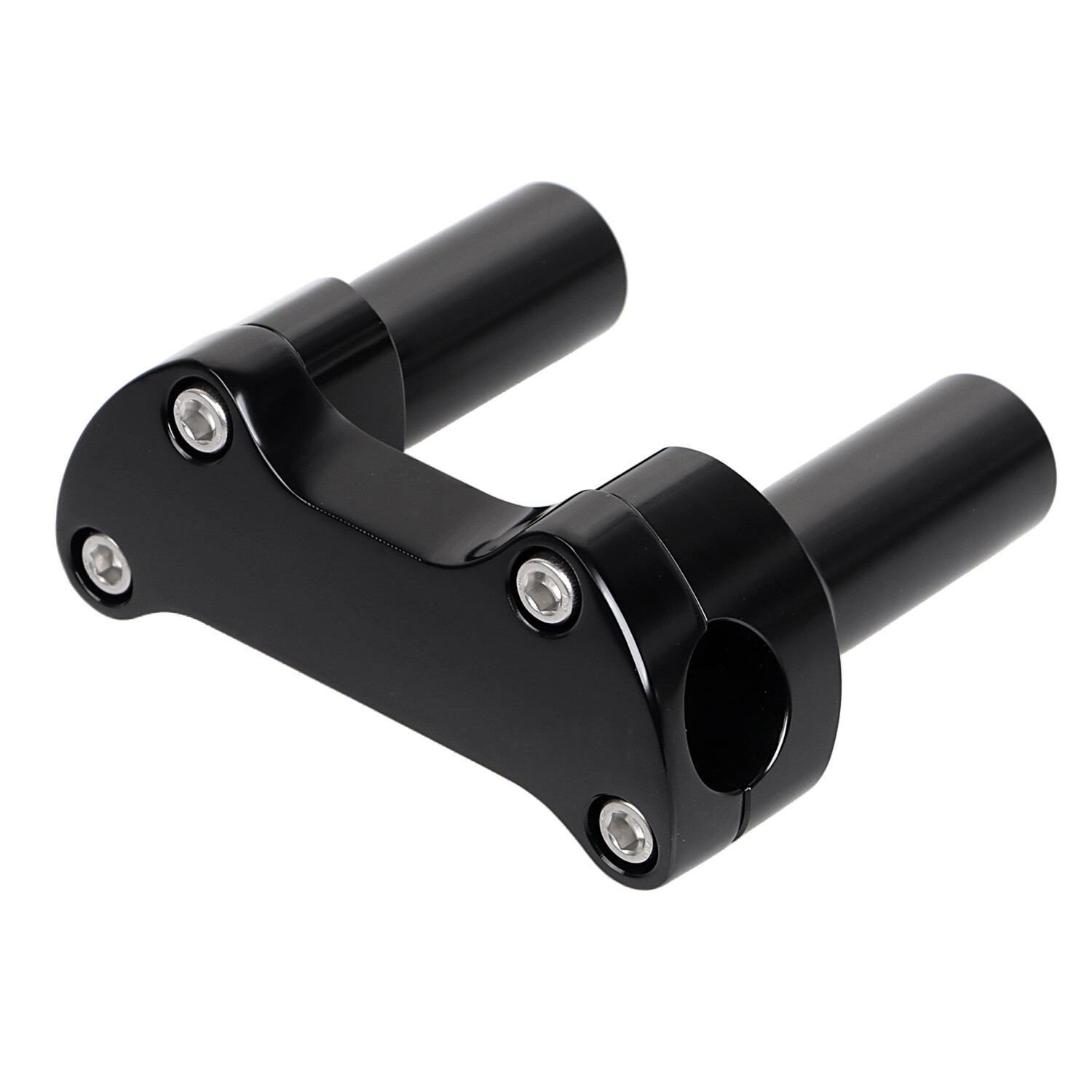 Black 3.5" Straight Handlebar Riser Top Clamp For Harley Dyna Softail Tour Glide