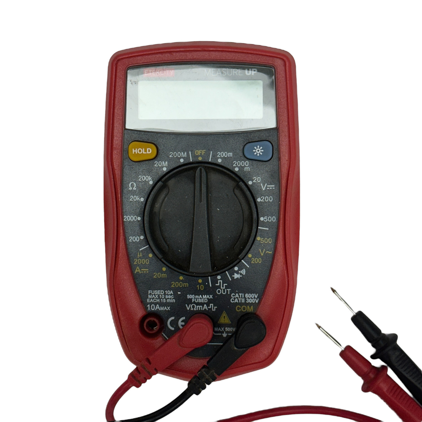 Etekcity US02892D18 10A Max Cati 600V Digital Multimeter Voltmeter Tester