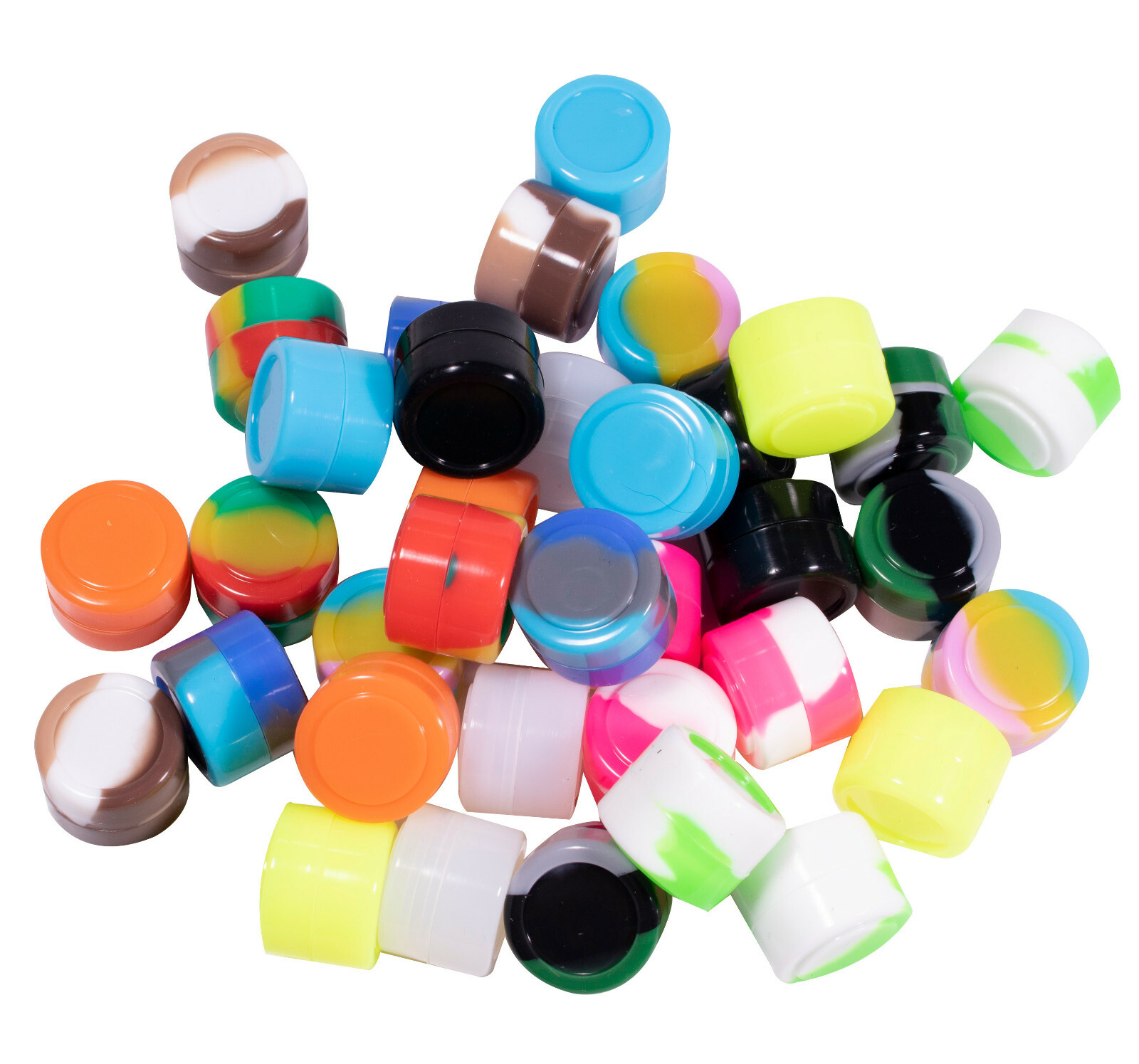 2ml NonStick Round Cylinder Silicone Jars box Mixed Color