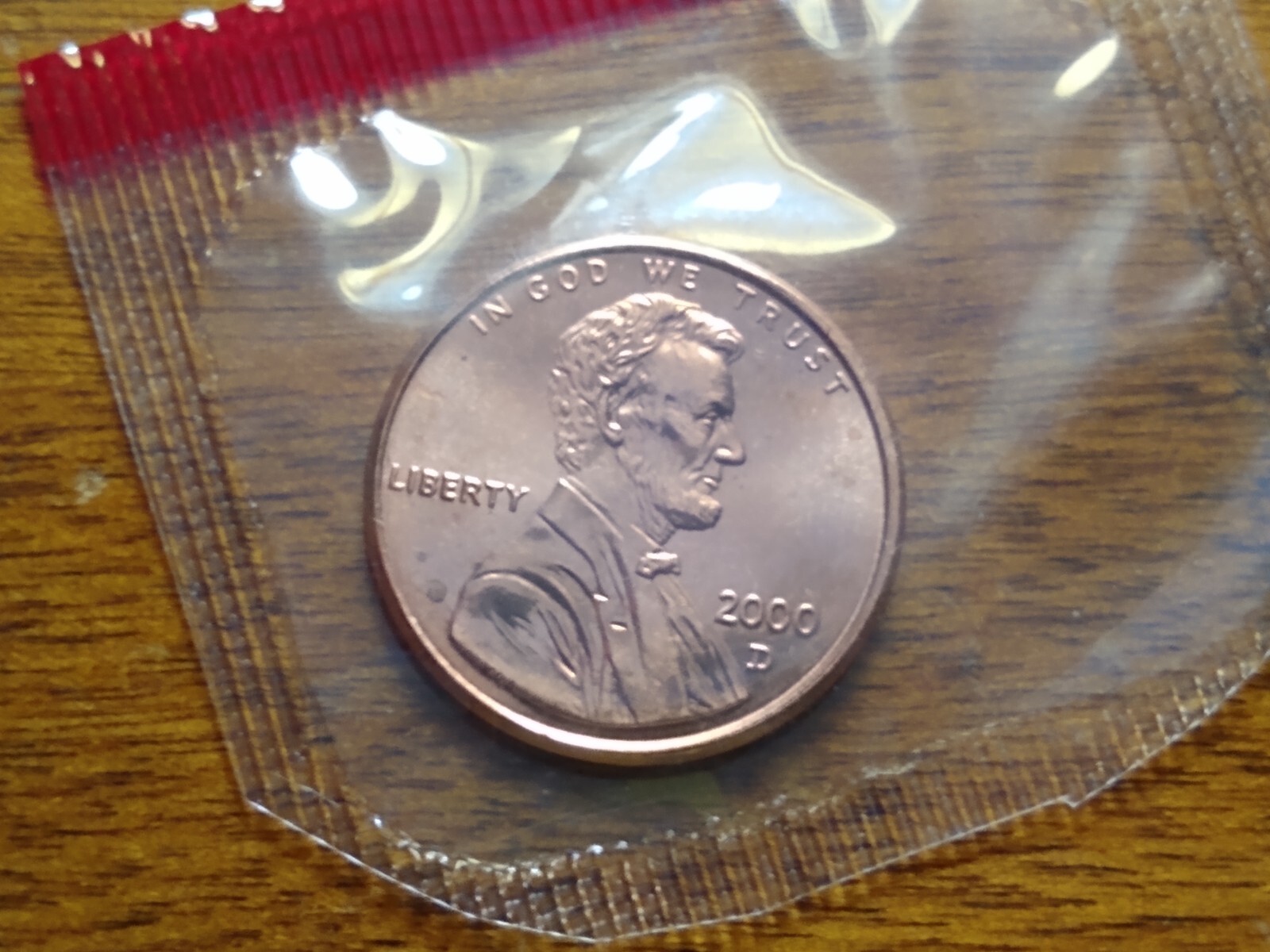 2000-D Lincoln Cent - Uncirculated - Mint Cello