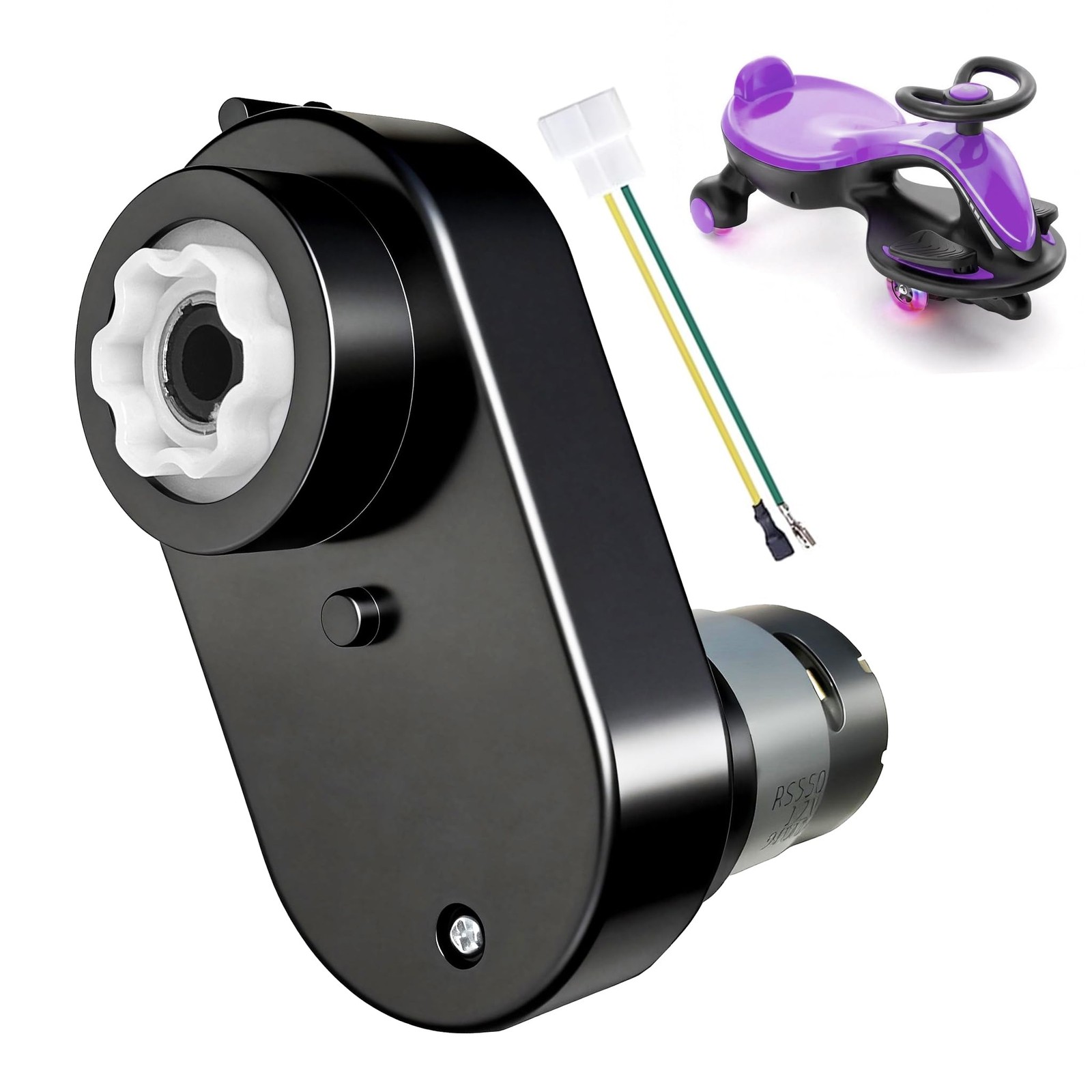 12V RS550 9000RPM High Speed Electric Wiggle Car Motor Gearbox for Larger...