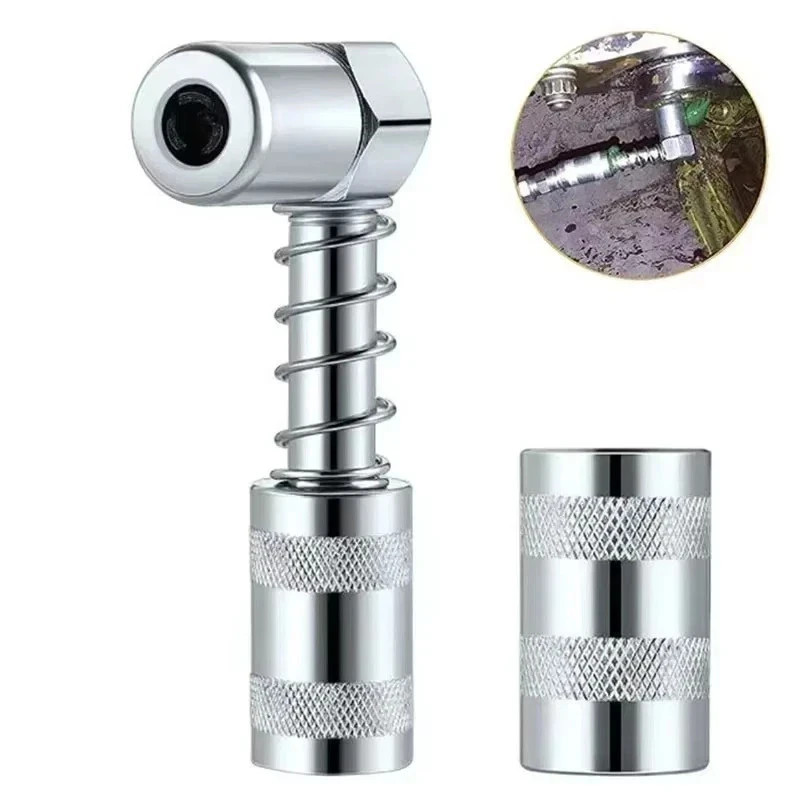 1 Set Grease Nozzle Adapter Grease Gun-Accessory 90 Degree Coupler Adapter Tool