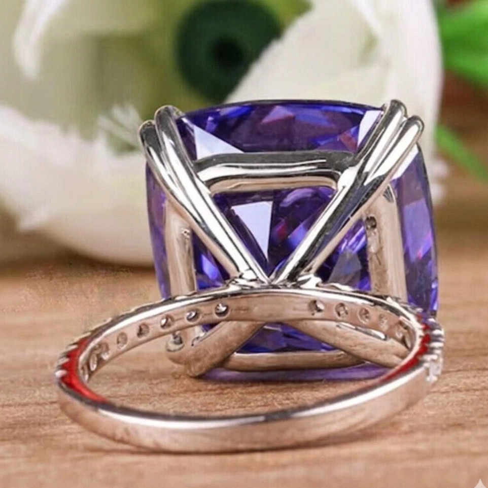 13.00 CT Certified Purple Diamond Ring, Tariffs FREE & Matching Studs .
