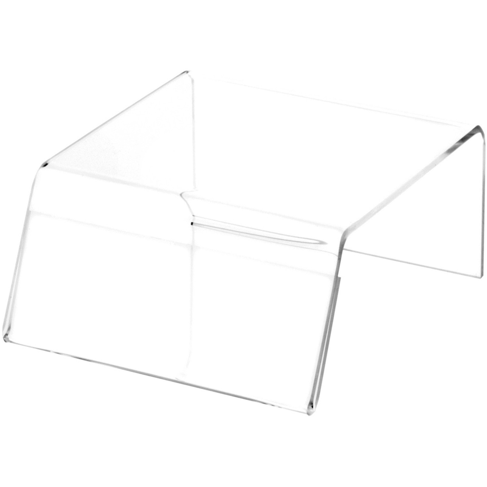 Plymor Clear Acrylic Sign-Holder Riser, 2.25"H x 4.5"W x 5.25"D (2" x 4.5" Sign)