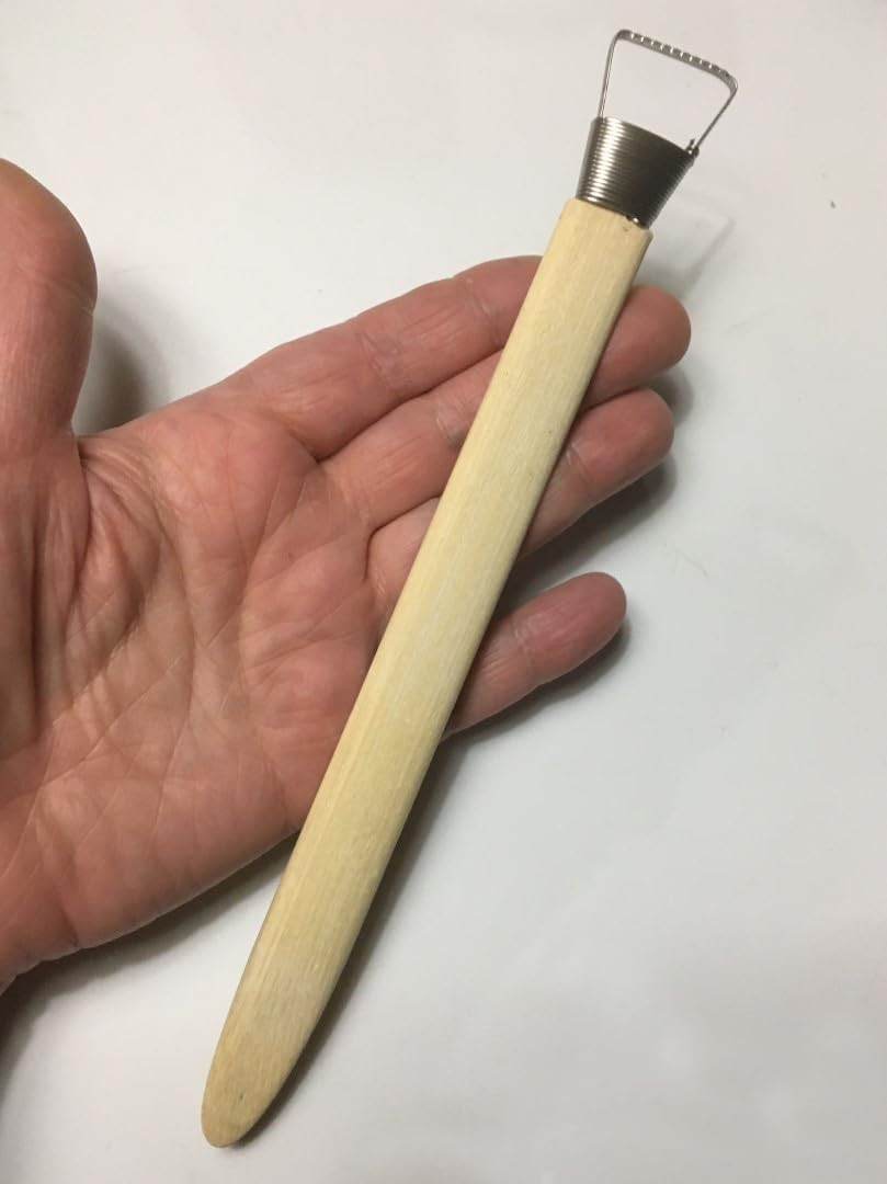 Morezmore M00553 1pc Clay Scraper Tooth Rake 25mm Pottery Sculpting Tool