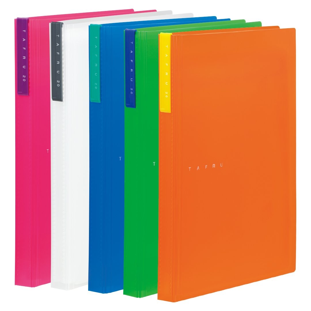 8152T A4 Clear File Tufle Transparent Blue 20 Pockets Document Organizer