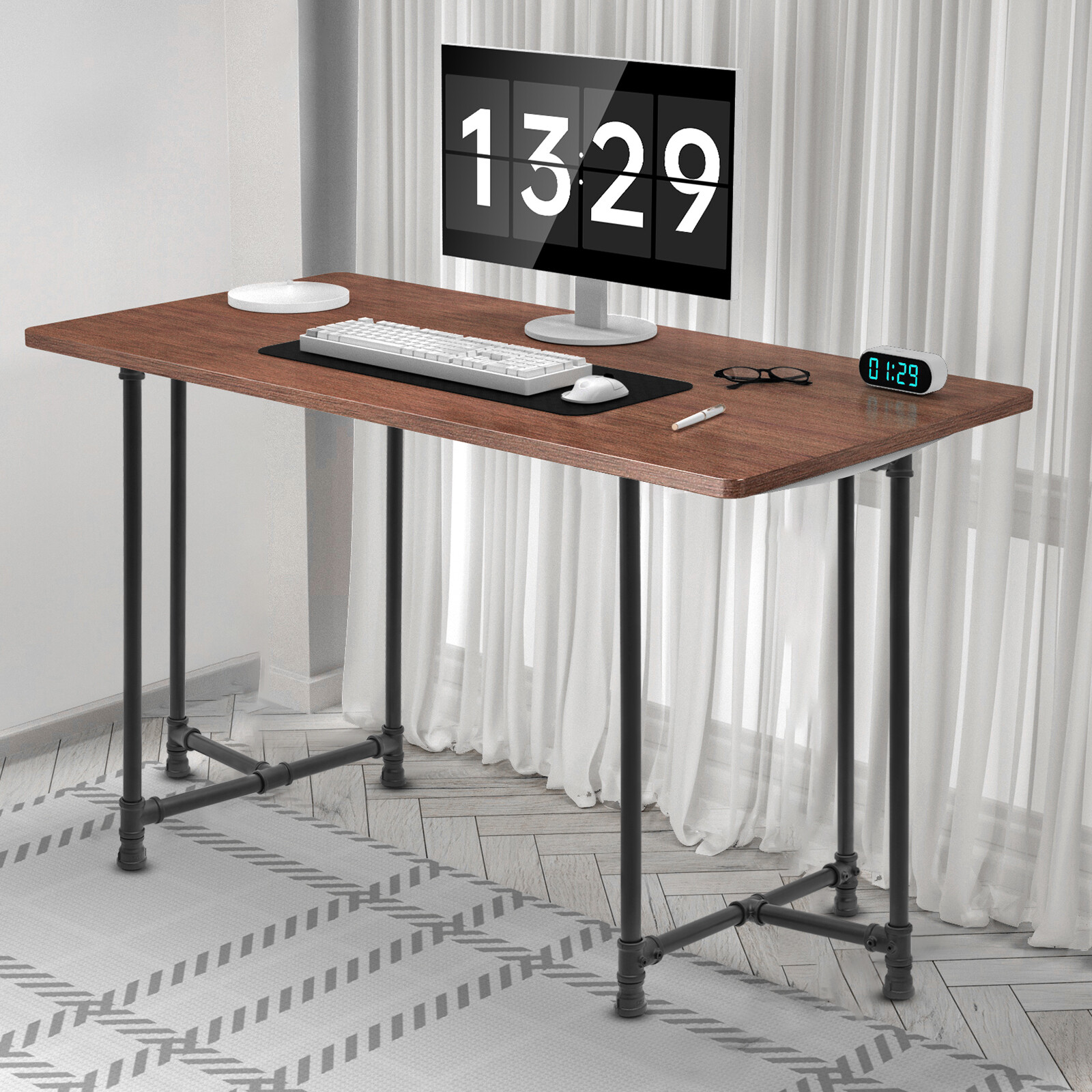 Table Legs Set of 2 Metal Desk Leg 28-Inch Dining Table Legs Industrial Black