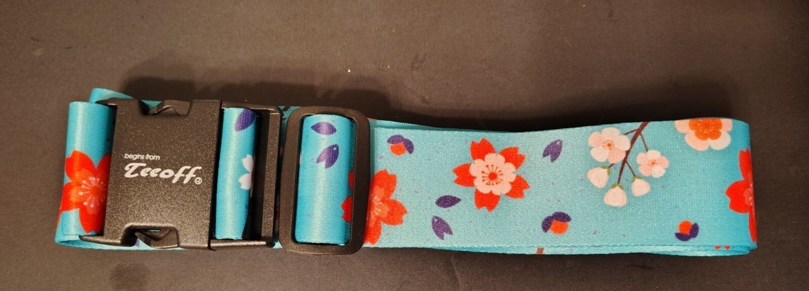 Teeoff Adjustable Luggage Strap 2 Pack, NWOT, 20"-28" Blue Orange White Flower