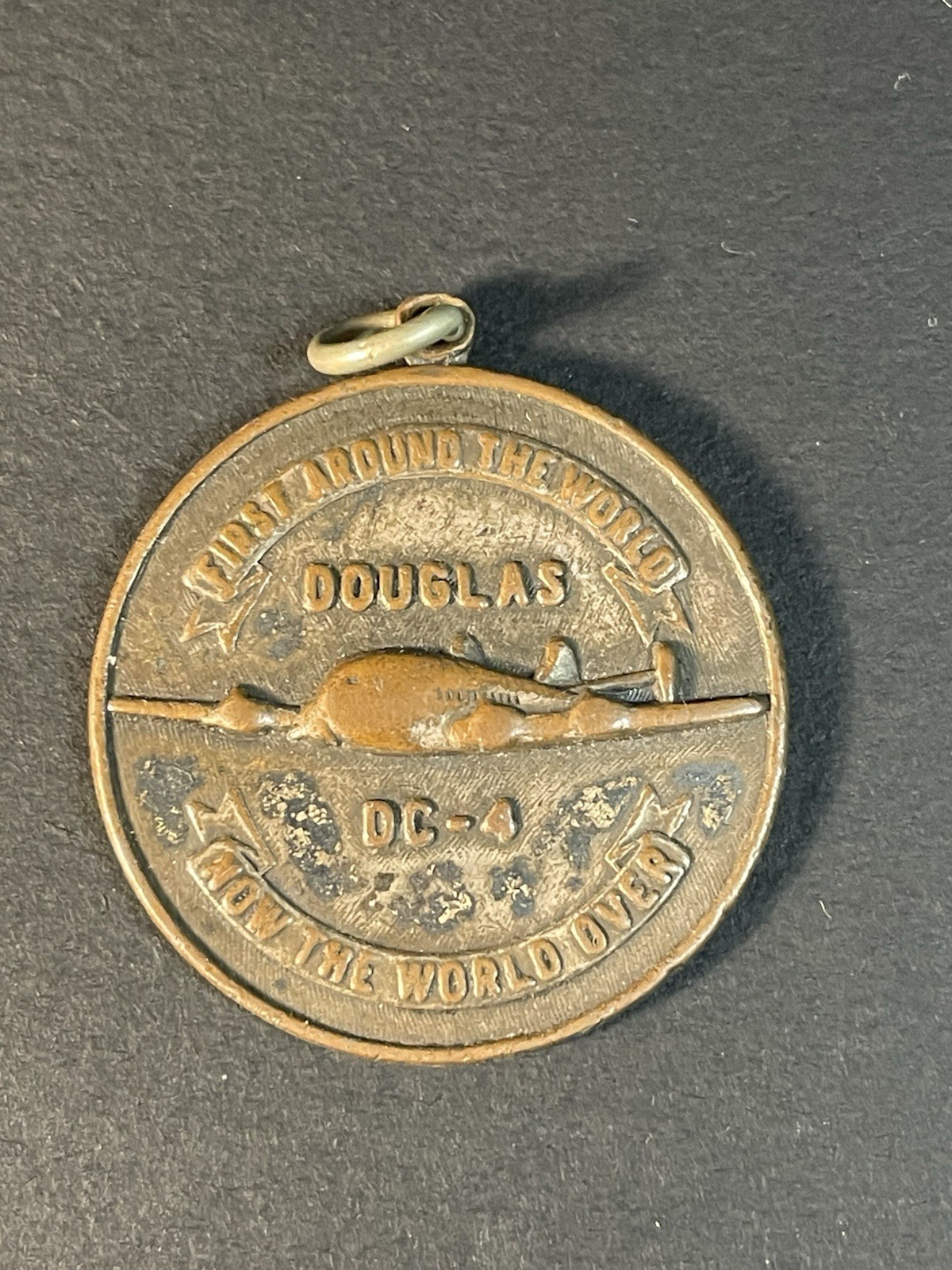Douglas First Around the World DC-4 Now The World Over Pendant Medal