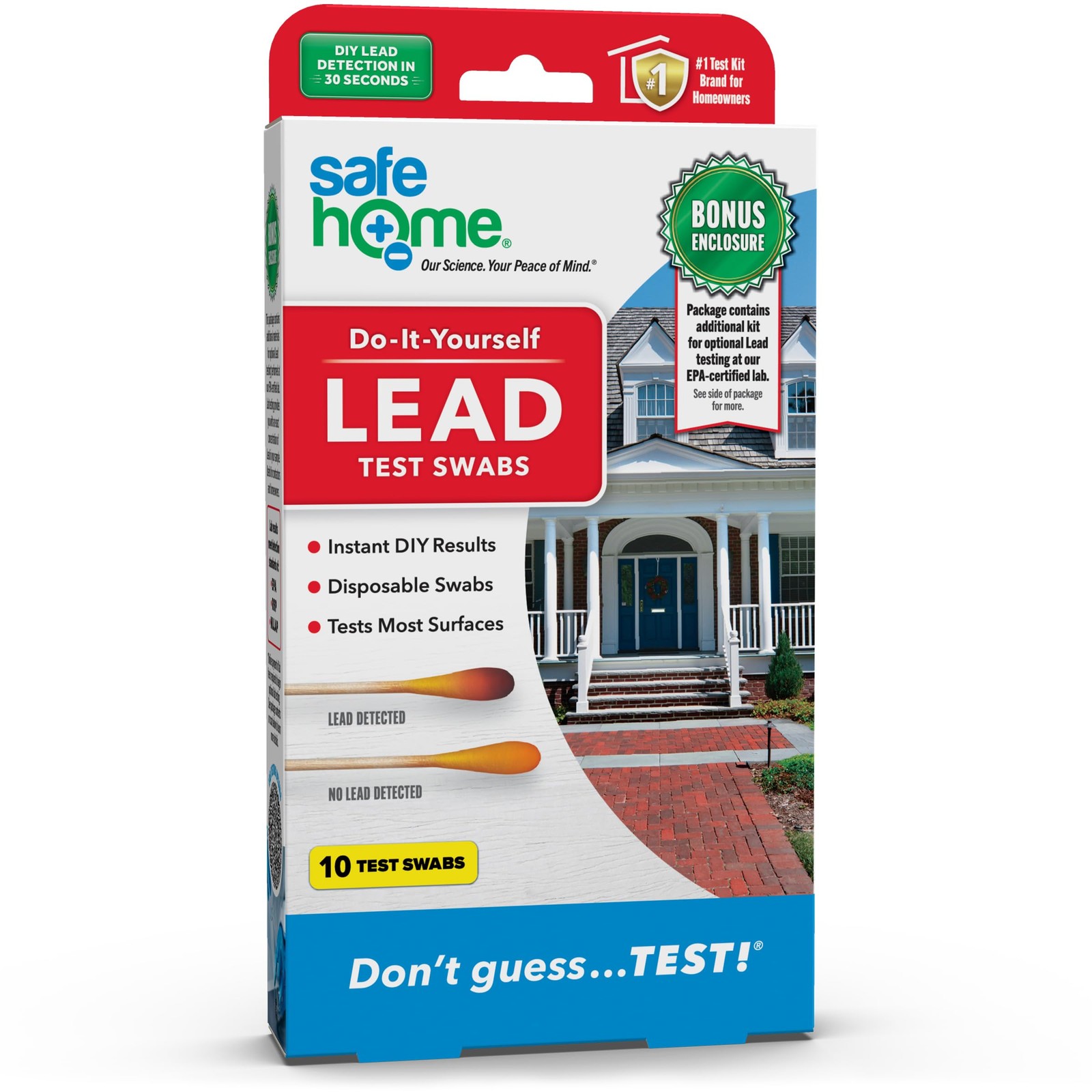 Safe Home® Lead in Solids Combo Test Kit – 10 DIY Swabs + Optional Testing at...