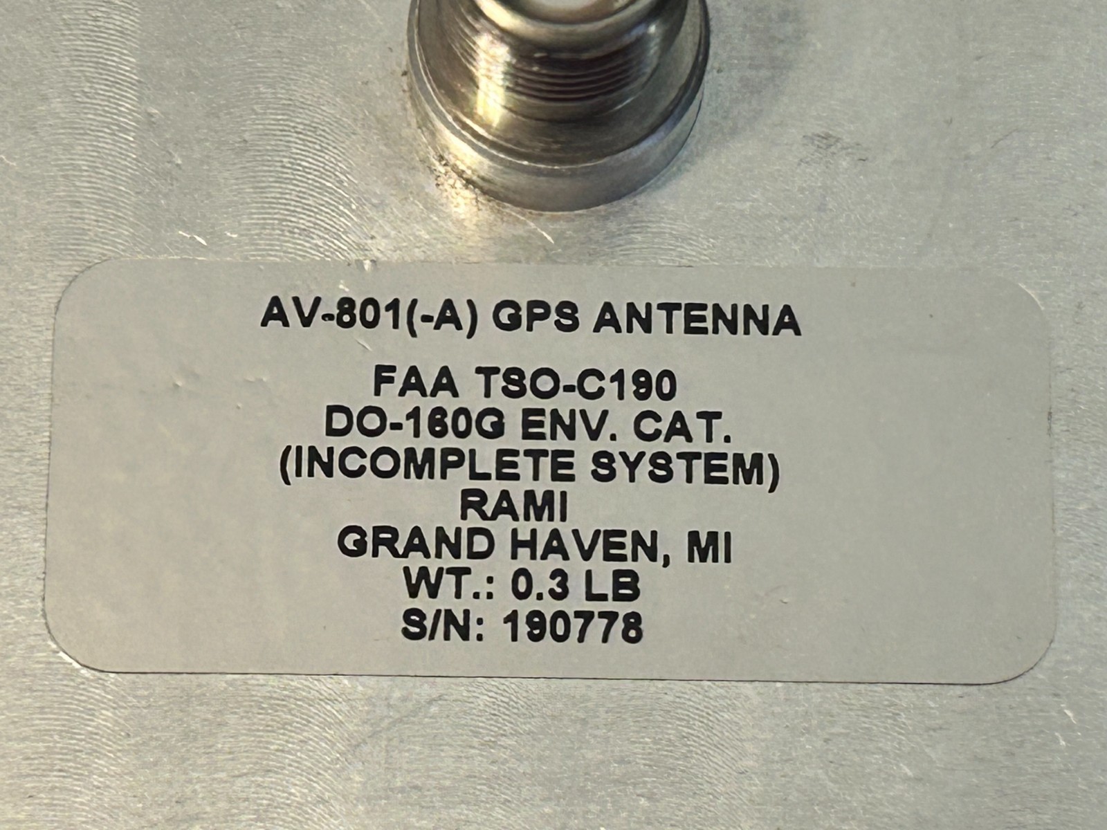 RAMI AV-801(-A) WAAS GPS ANTENNA