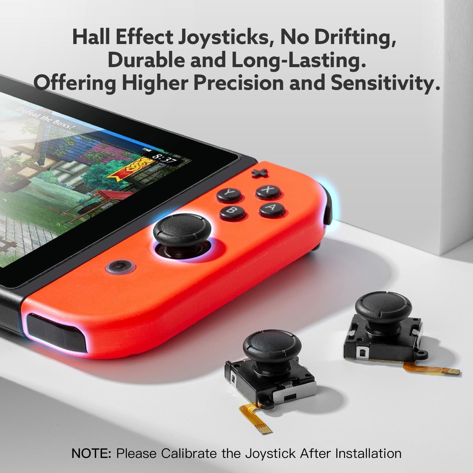 TMR Hall Effect Joystick Replacement for Switch JoyCon [2 Pack] | Precision T...