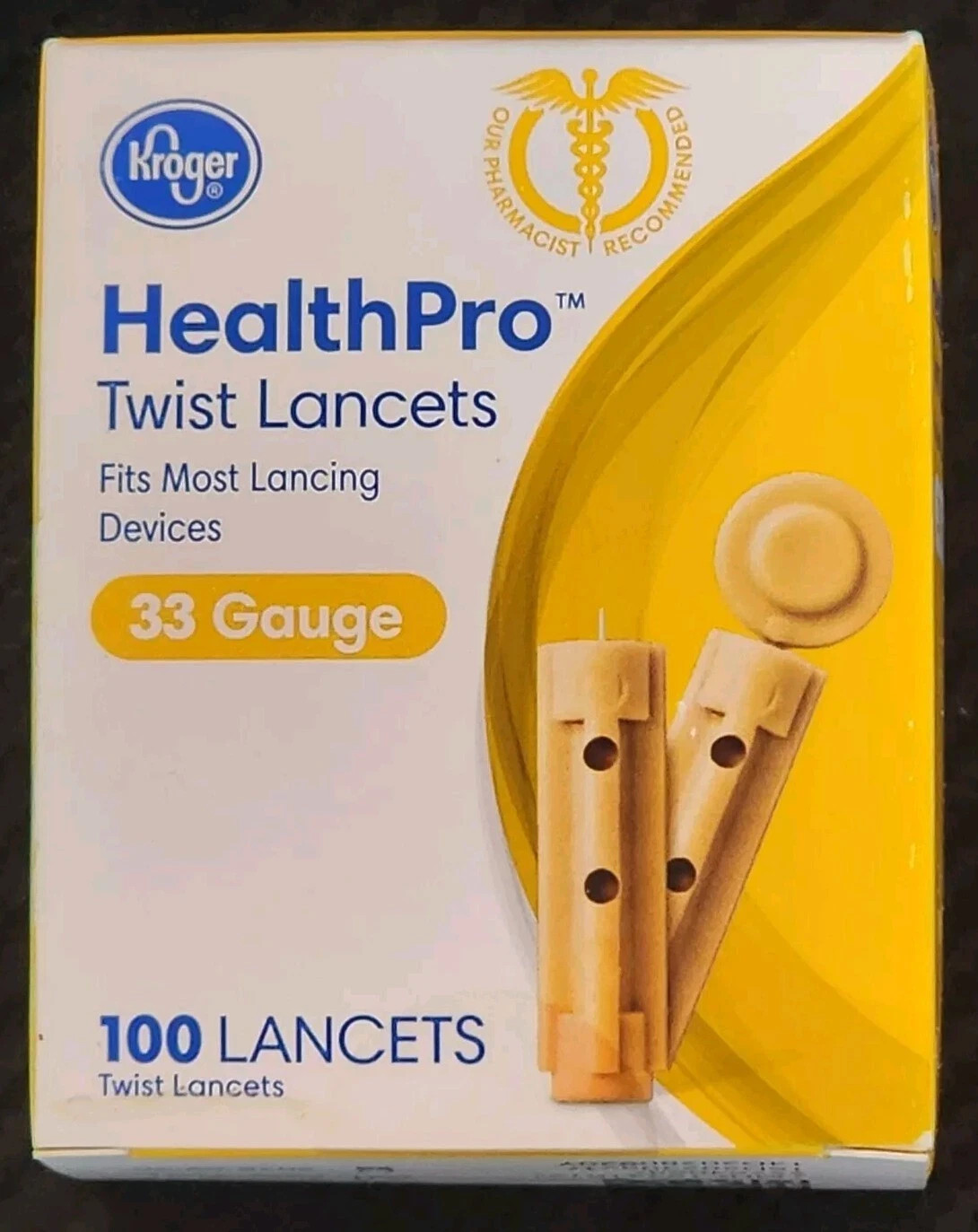 Kroger HealthPro Twist Lancets 100 Lancets 33G, set of 3, new in box