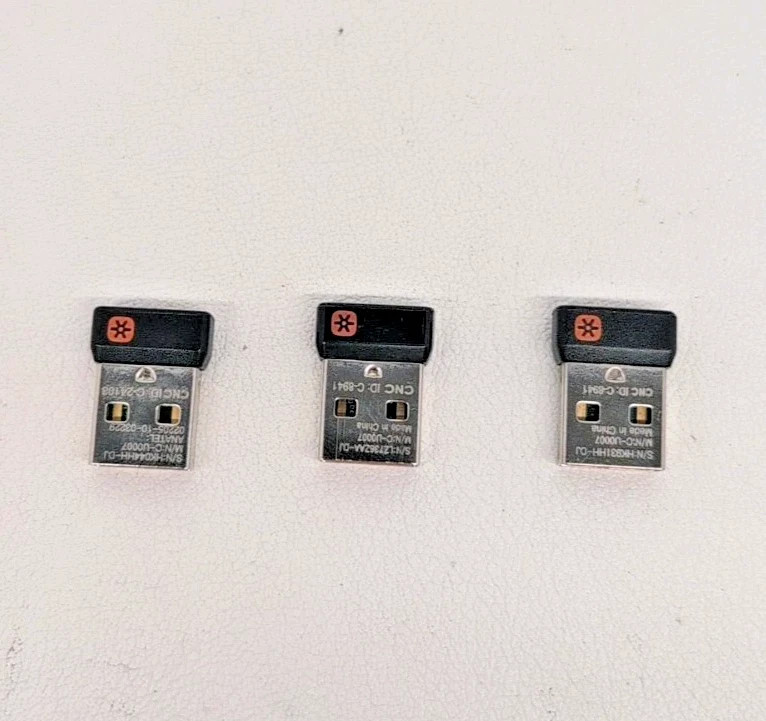 3 Logitech OEM Unifying USB Receiver for Wireless Mouse And Keyboard-2 Channels