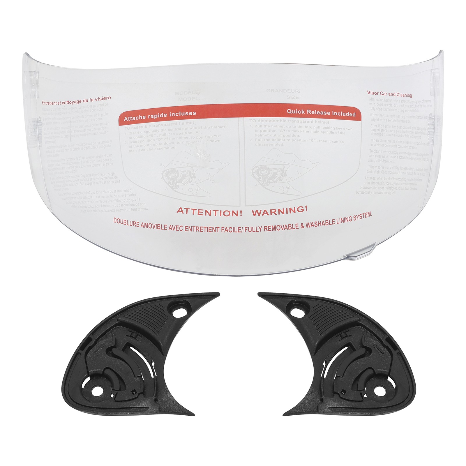 Clear Flip Up Full Face Helmet Visor Shield Anti Scratch/Fog/UV Replacement