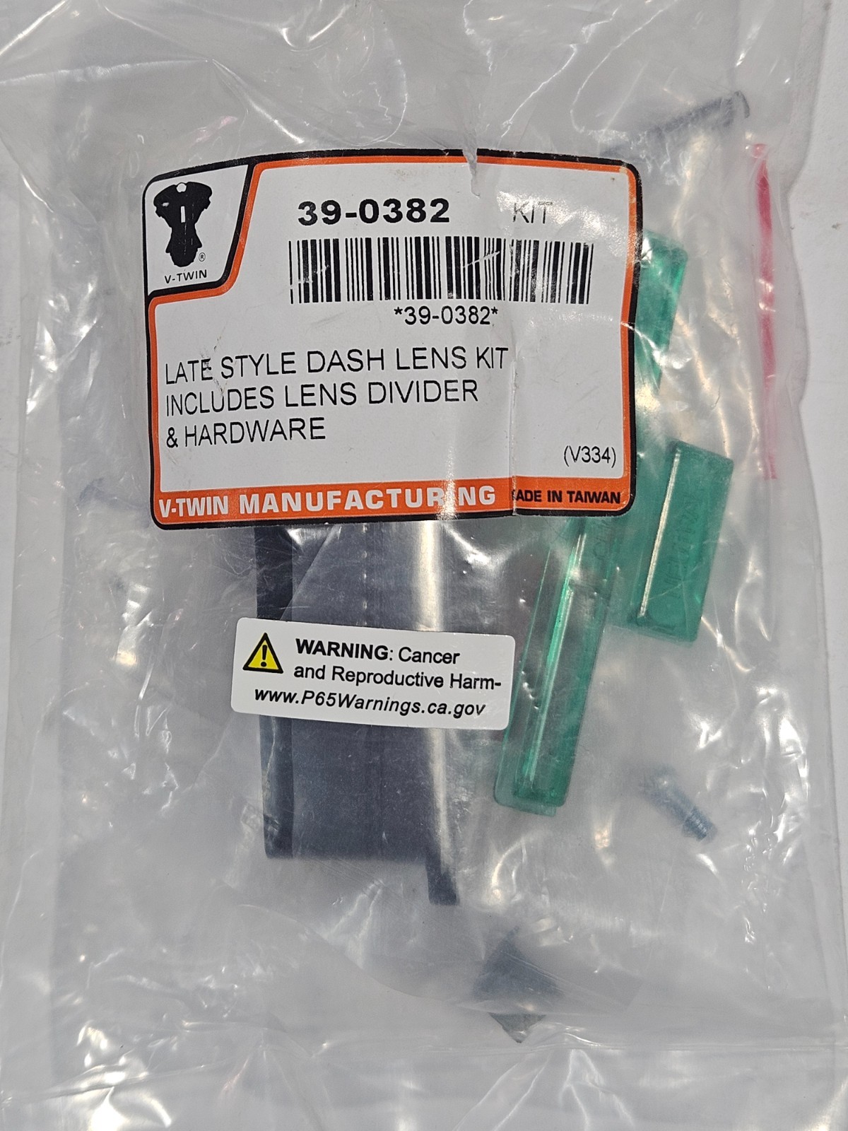 V-TWIN 39-0382 Dash Panel Lens Hardware Kit - 75-95 BT