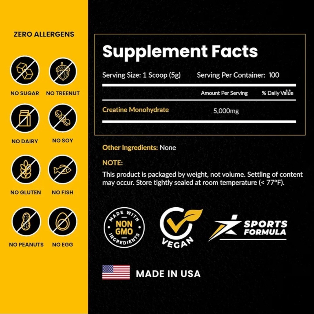 ForestLeaf Micronized Creatine Monohydrate Powder Muscle Growth Strength 100s