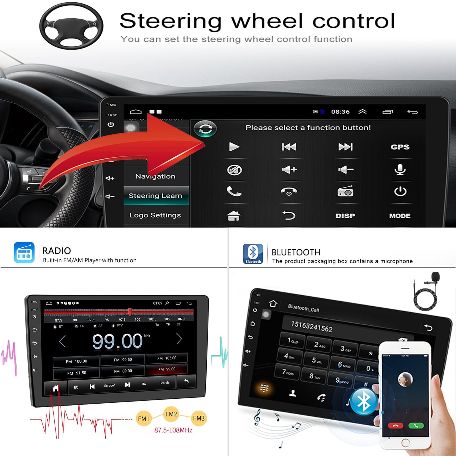 4 core 64G Carplay Android Car Stereo Radio For 2015-2018 Subaru Legacy Outback