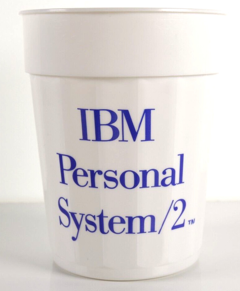 Vintage IBM System/2 Plastic Cup