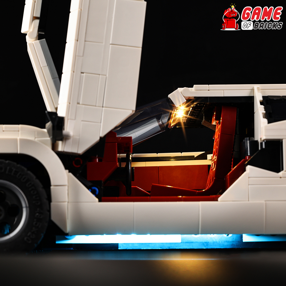 LED Light Kit for LEGO® Lamborghini Countach 5000 Quattrovalvole 10337 (Remote)