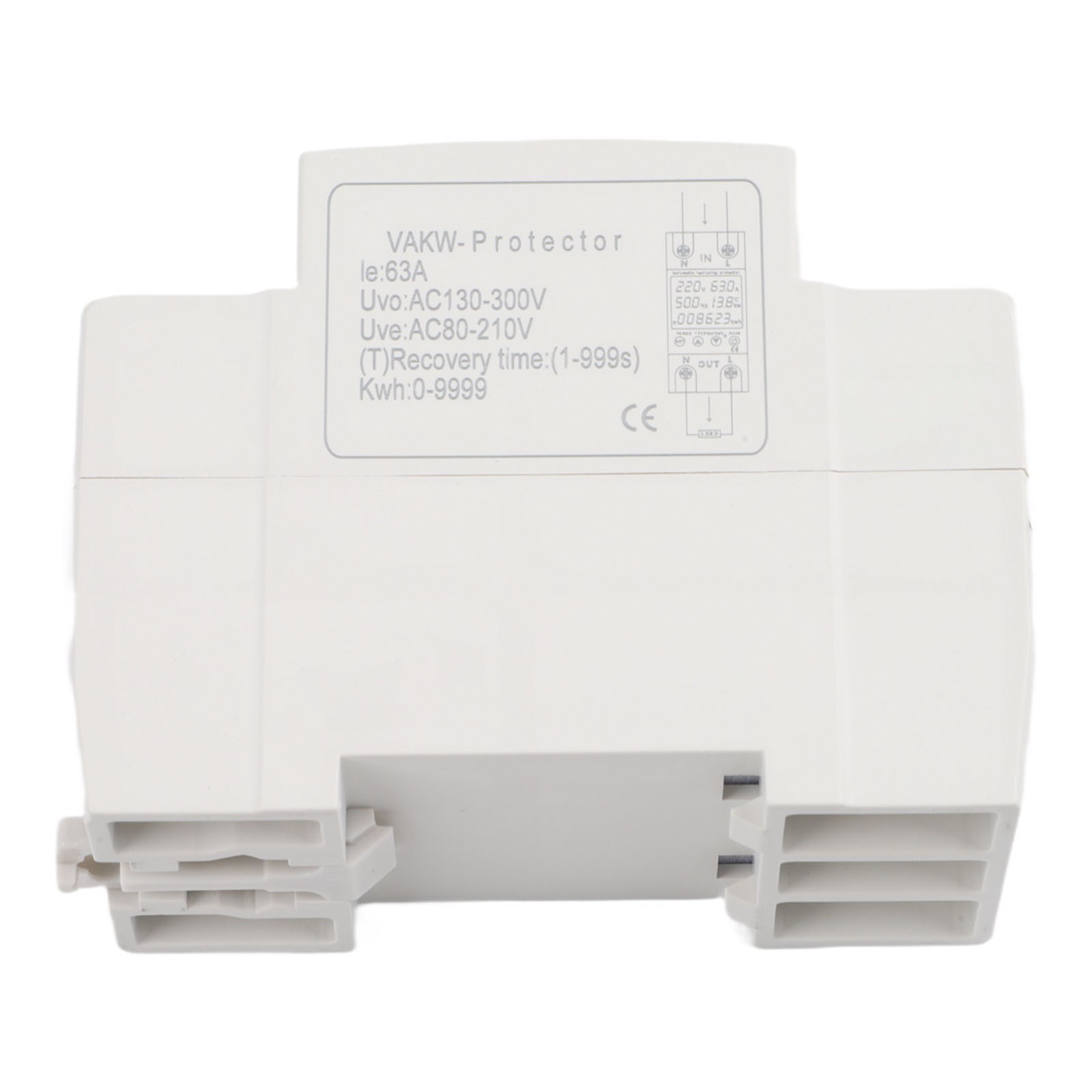 Voltage Safety Meter with AC80 300V Operating Range and 63A Load Capacity