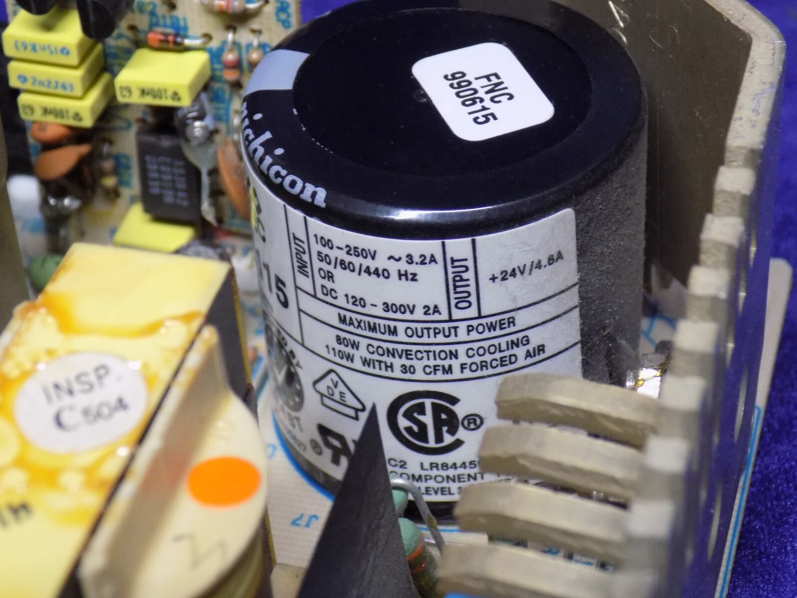 USED WORKING ASTEC LPS115 POWER SUPPLY OUTPUT: +24V 4.6A