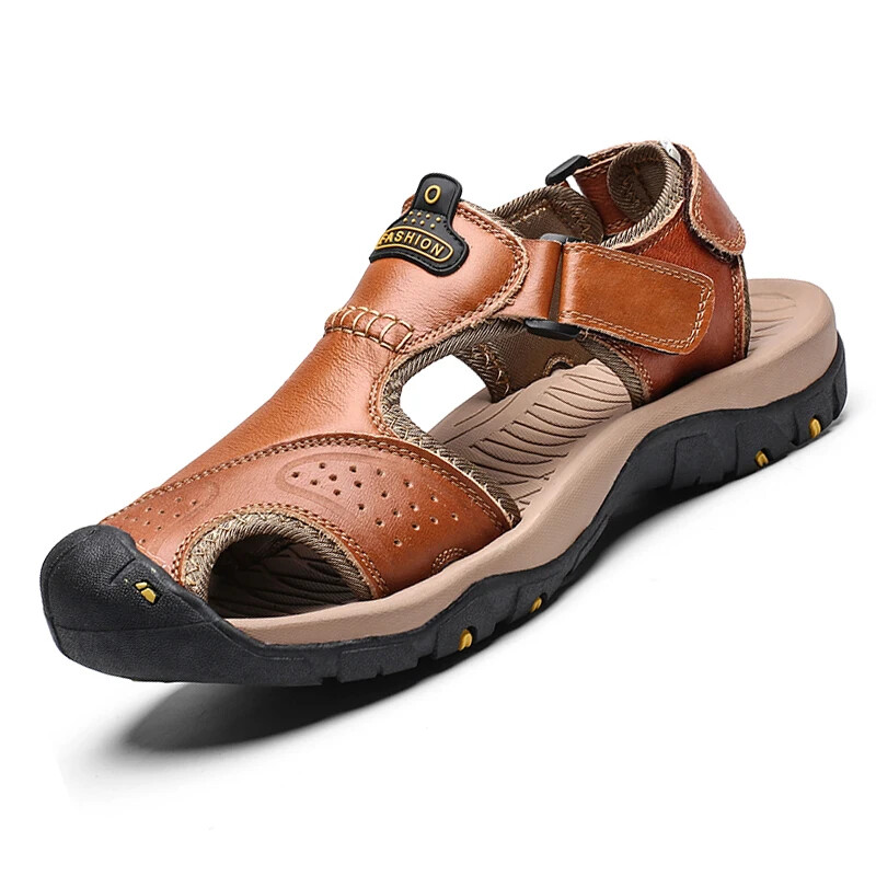 Men Summer Casual Shoes Hollow Breathable Sandals Slip On Flats Slippers 38-47