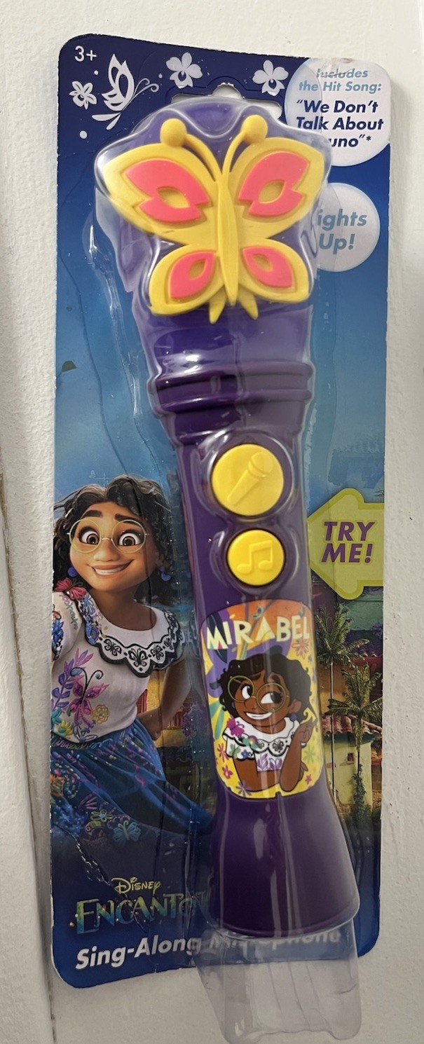 Disney Encanto sing-along microphone Toy Works New In Box C3