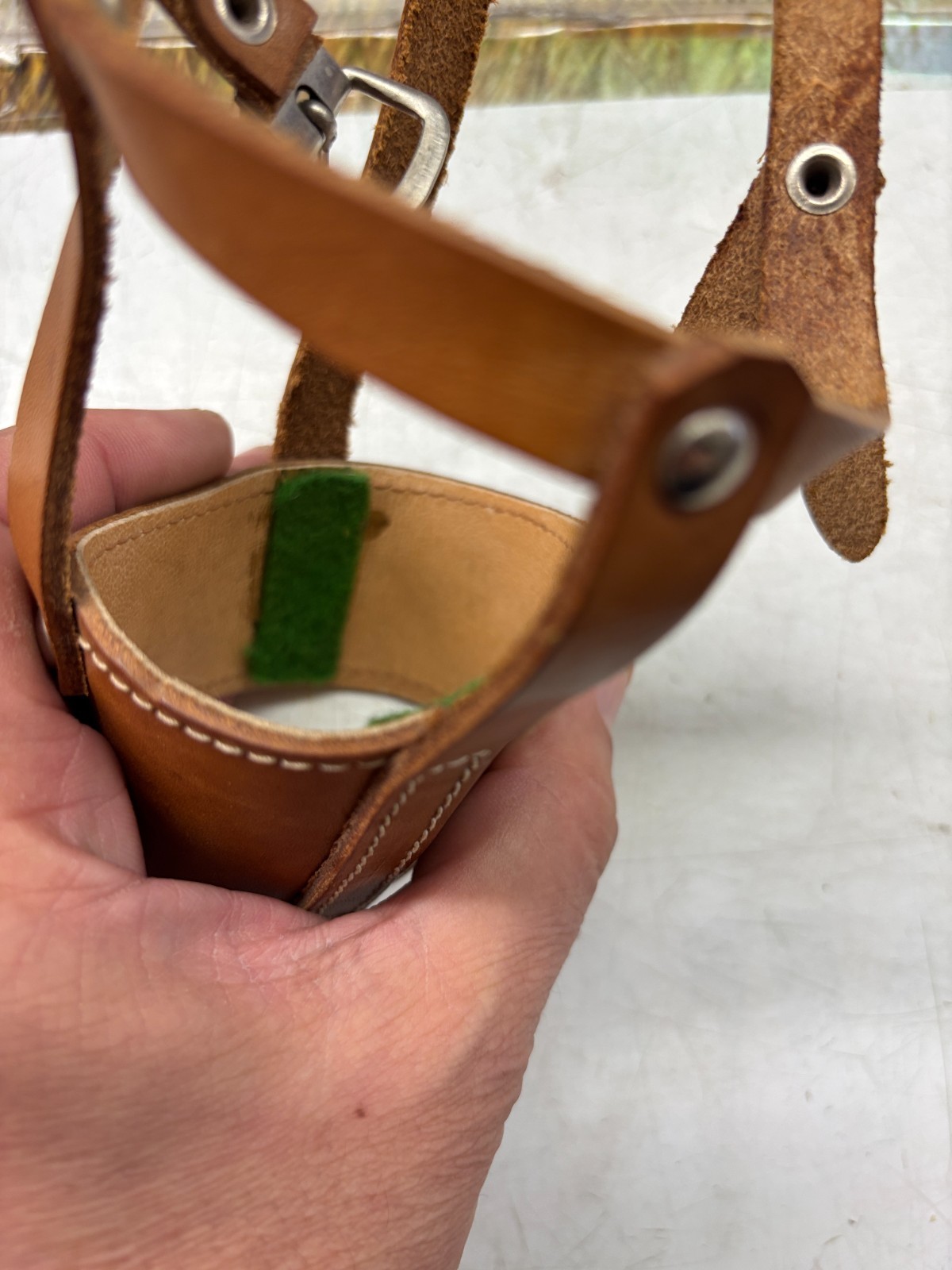 SOFT Leather Dog Muzzle SMALL 10"