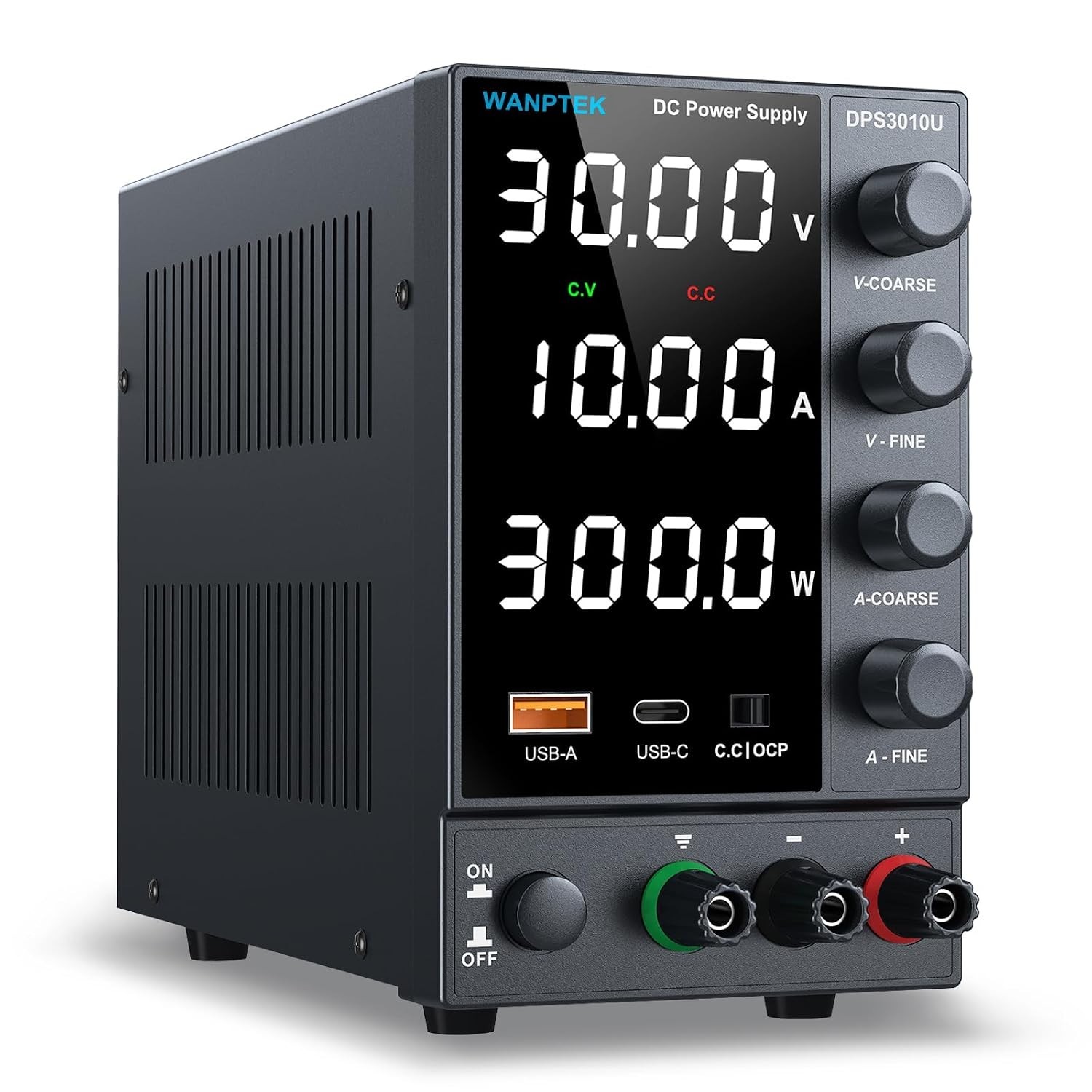Versatile Variable DC Power Supply with USB & Type-C for Electronics Projects