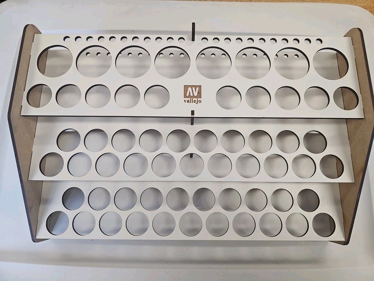 Craft Paint & Brush Organizer Rack – Holds 60 Bottles & 22 Brushes. Hobby paint