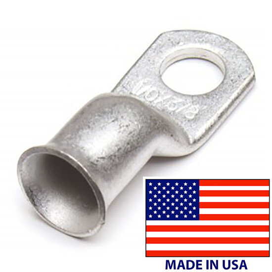 (10) Battery Cable 2/0 AWG Tinned Copper Lug Ring Terminal 3/8" Stud Connector