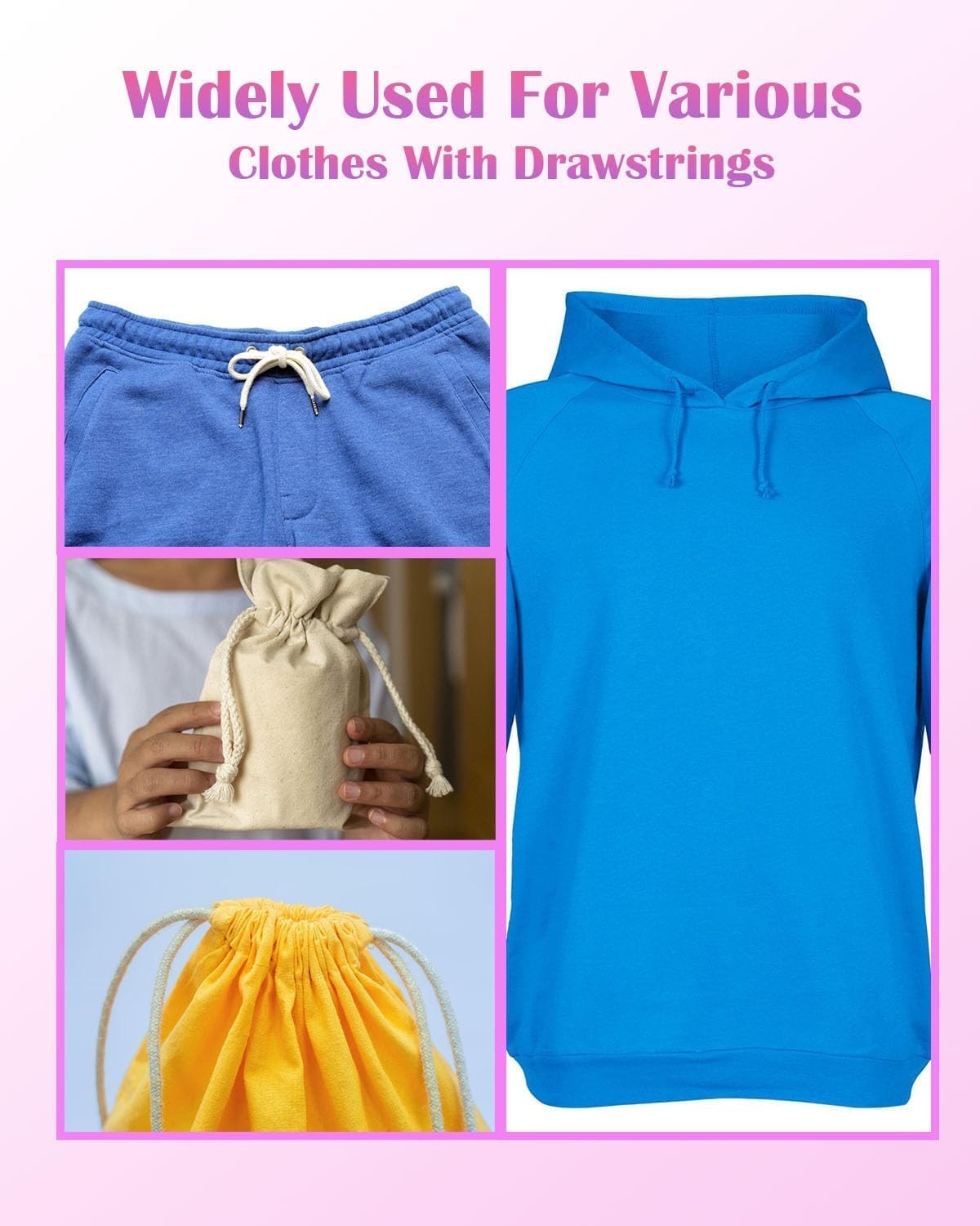 Spring Drawstring Threader,4Pcs Flexible and Elastic Drawstring Threader Tool DI