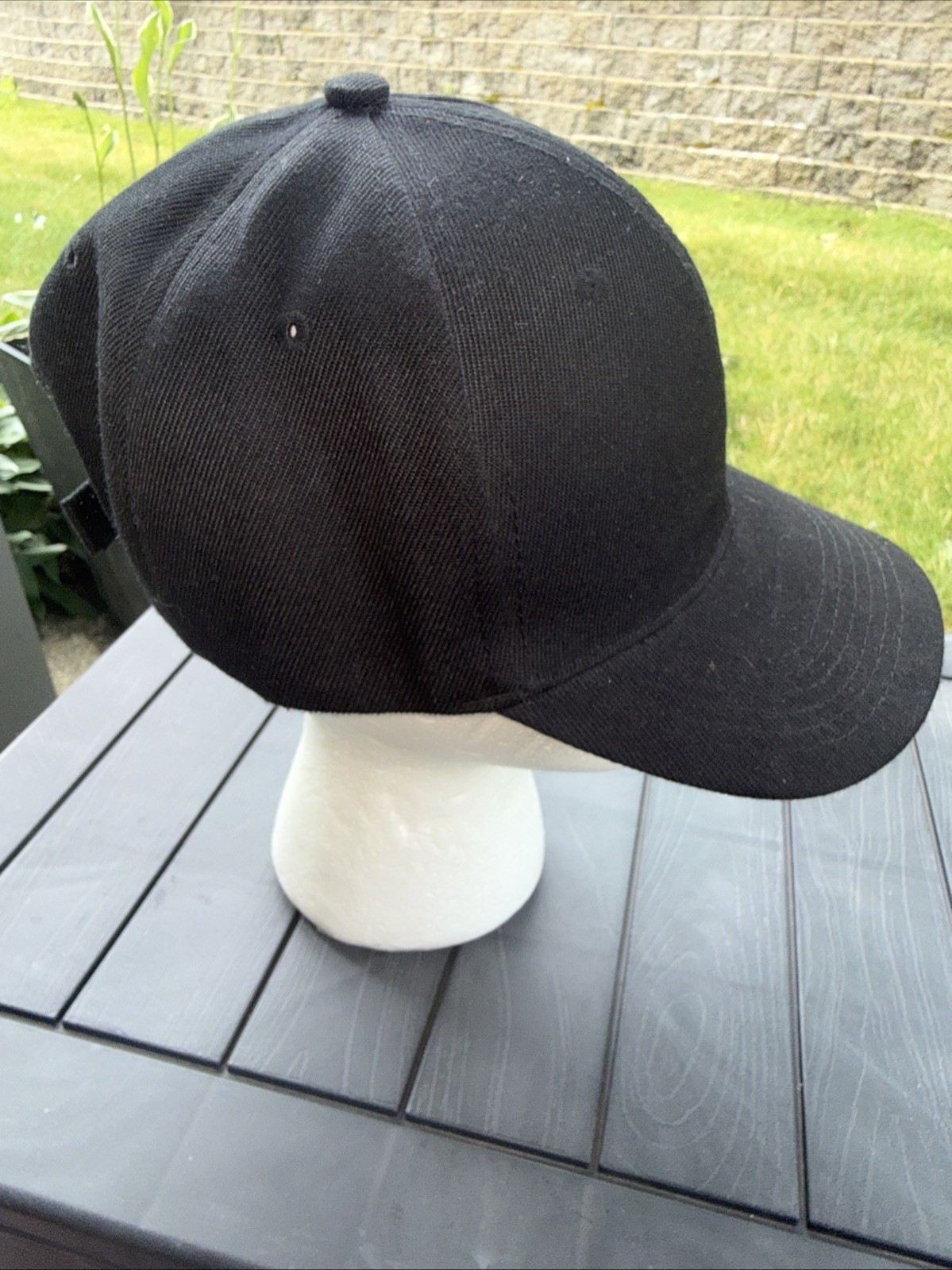 Triple X Grey Silver Black on Black Hat Cap Hook Loop RACE HARD on Hook Loop