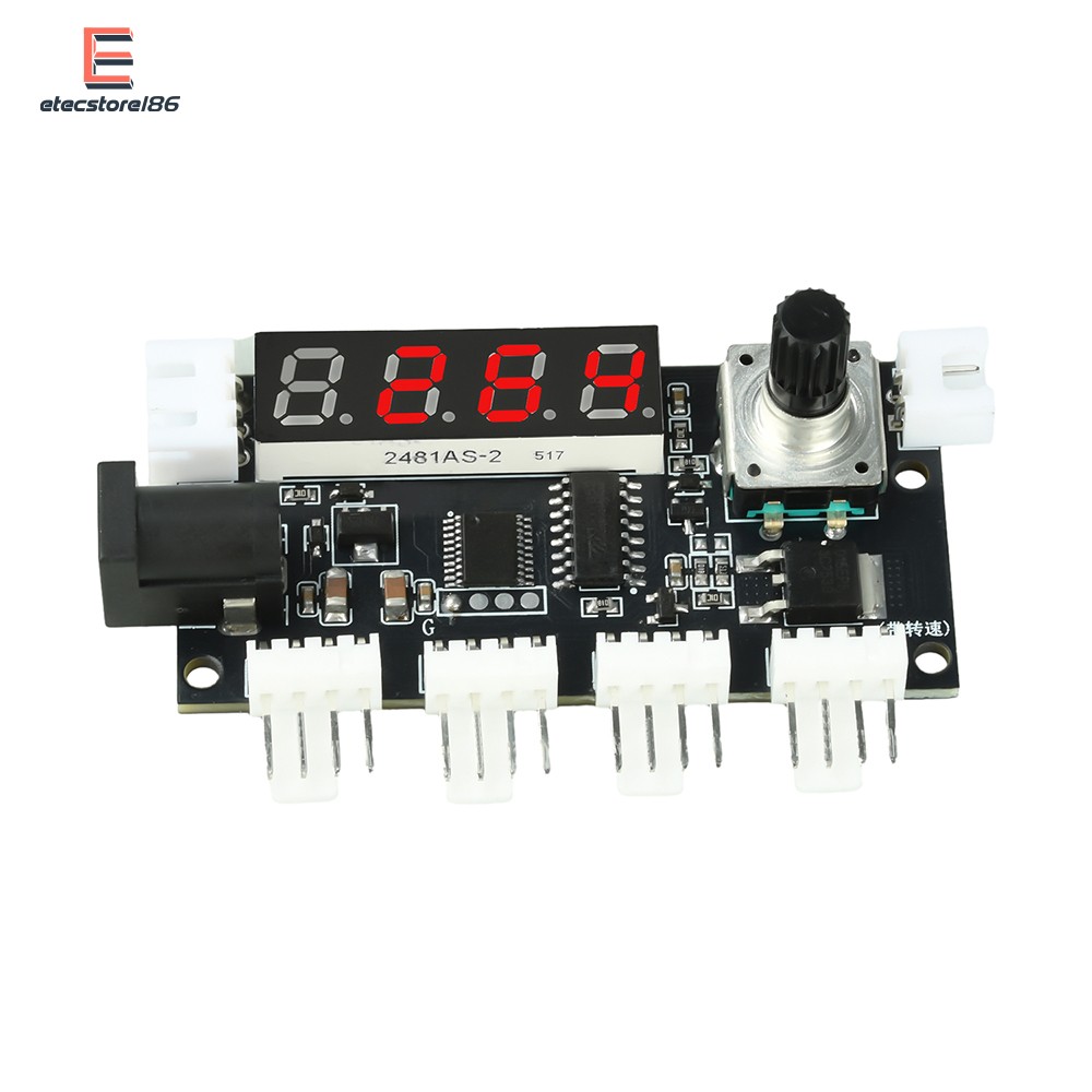 DC 5-24V 5A 4-way PWM Fan Speed Control Intelligent Temperature Control Module