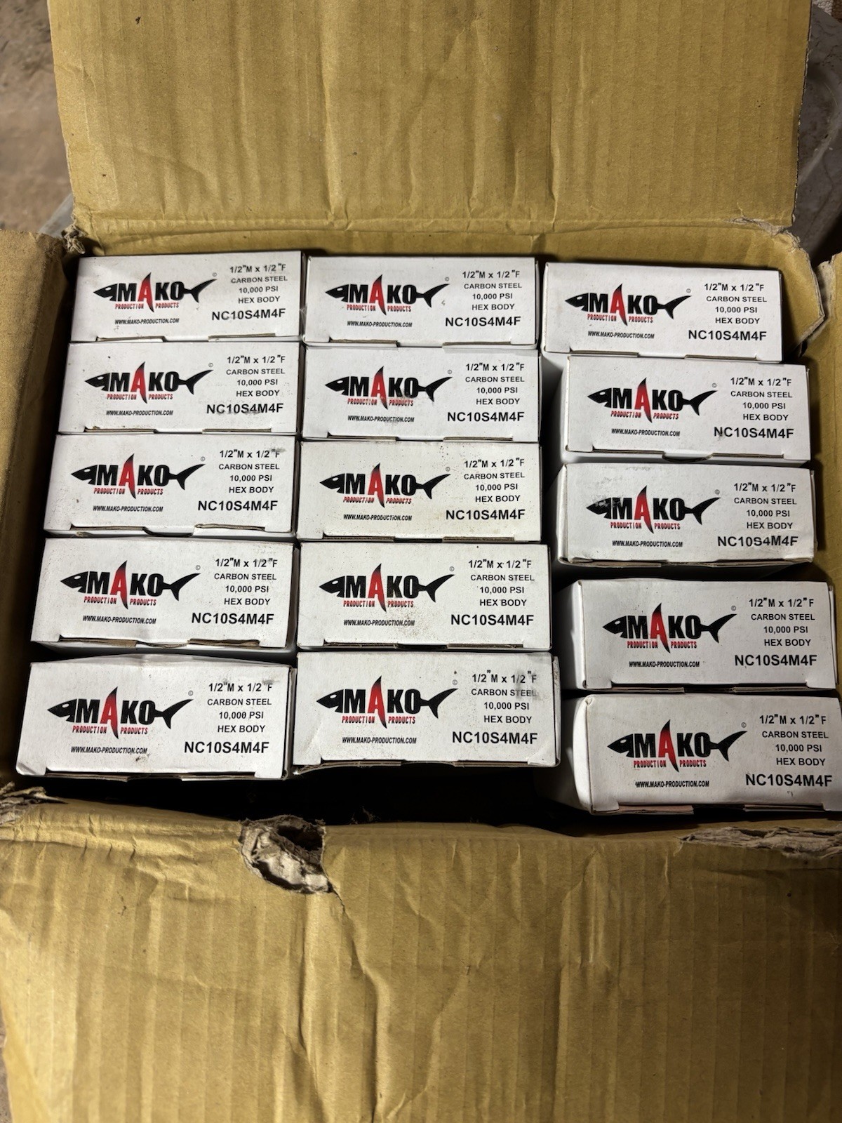 NC10S4M4F 1/2"M x 1/2"F STANDARD Mako NEEDLE VALVE.10,000 PSI- (LOT OF 15)