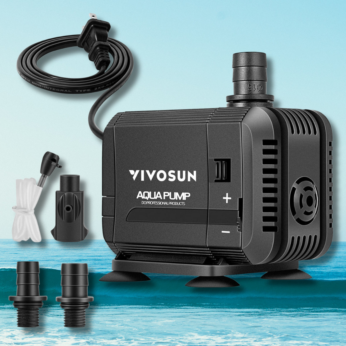 400GPH 1500L/H Water Pump Hydroponics Pond Fountain Aquarium Submersible