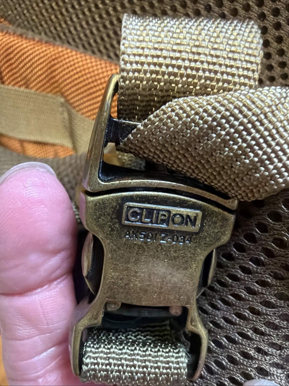GOBI Getaway Backpack Orange with Tan Webbing Hiking Drawstring 29L