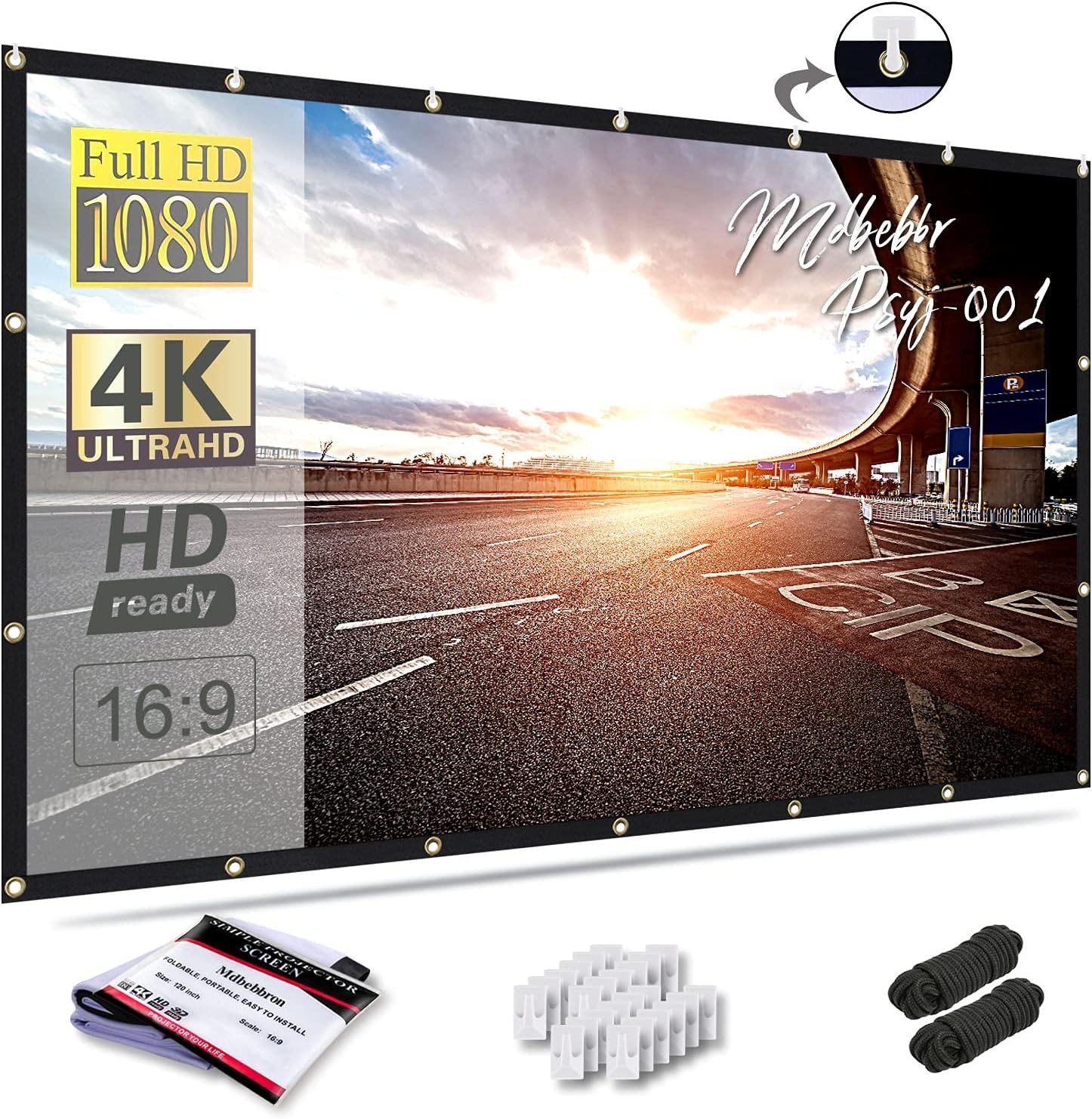 20" Foldable Projector Screen Double Sided Projection