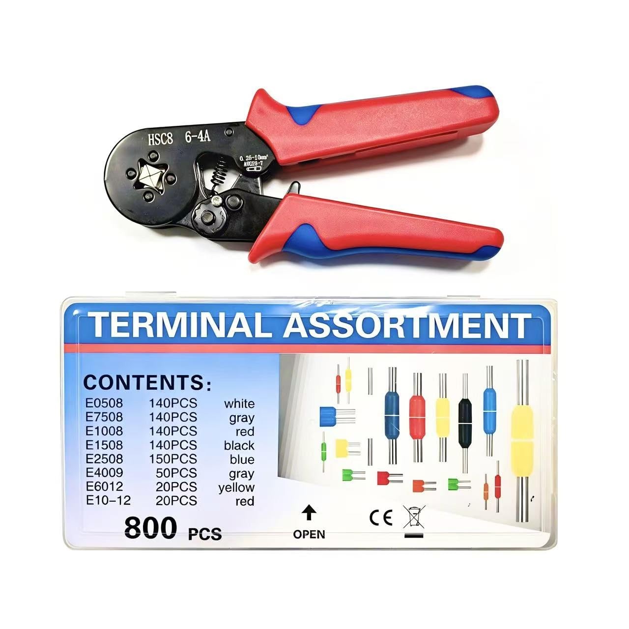Fidioto Ferrule Crimping Tool Kit, One AWG23-7 (6-4A) Self-Adjustable Ratchet Wi