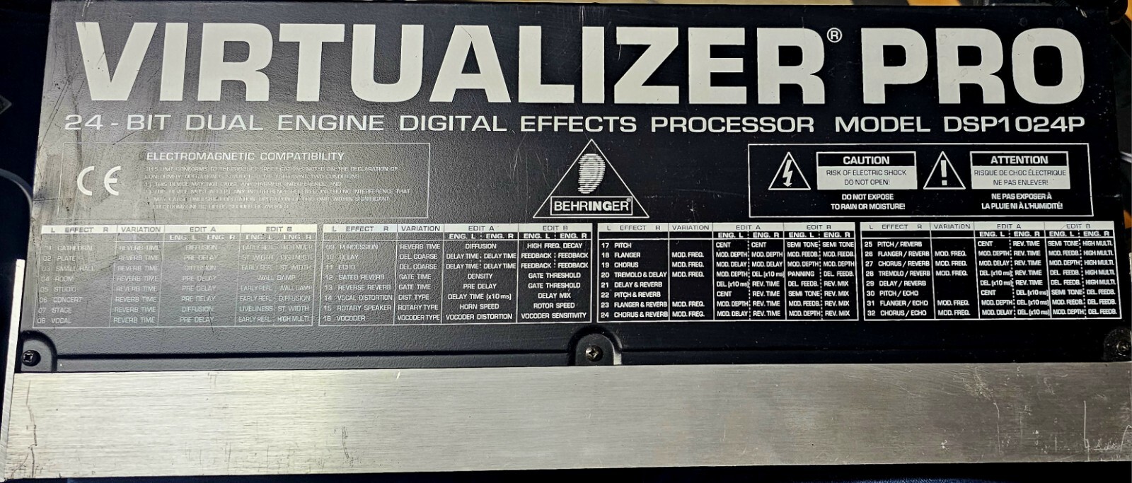 Behringer Virtualizer Pro DSP1024P For Parts Or Repair