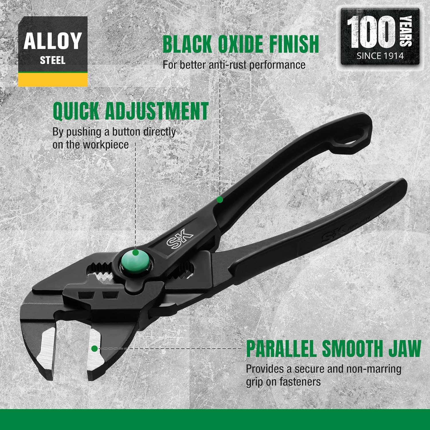 4" Pliers Wrench Mini Smooth Parallel Jaws with Comfortable Grips