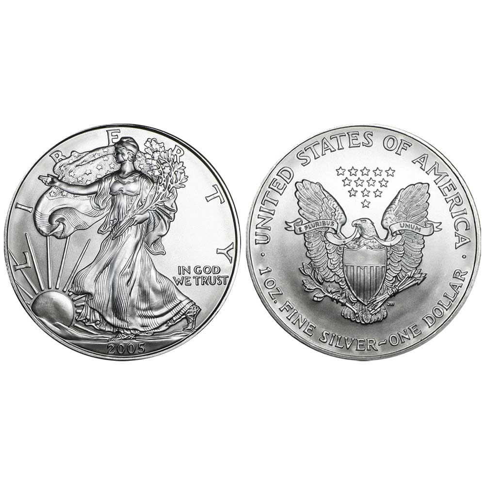 2005 $1 American Silver Eagle 1 oz Brilliant Uncirculated