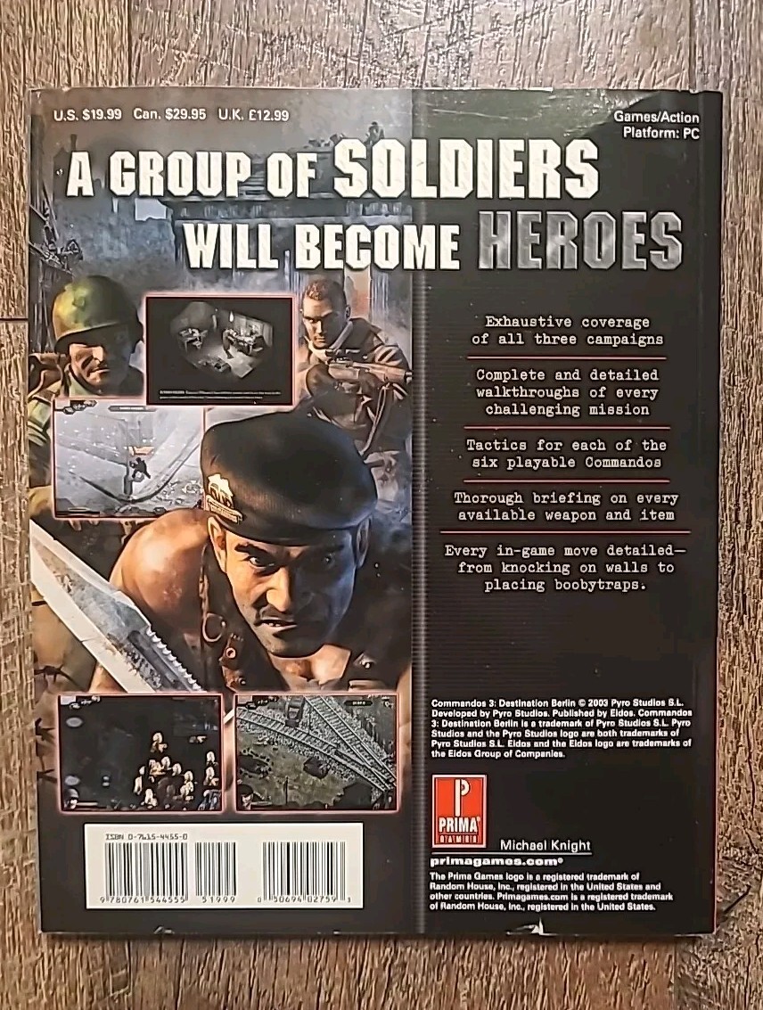 Commandos 3 Destination Berlin Strategy Guide Prima Games PC Strategy