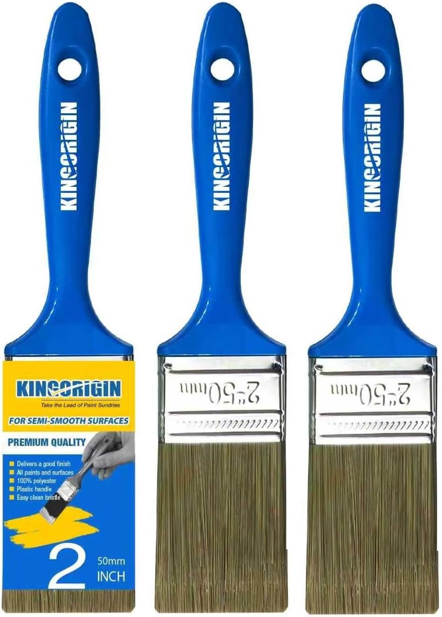 King Origin Versatile Paint Brush Set, 3 Pack, 2 Inch Paint Brushes, Small Paint