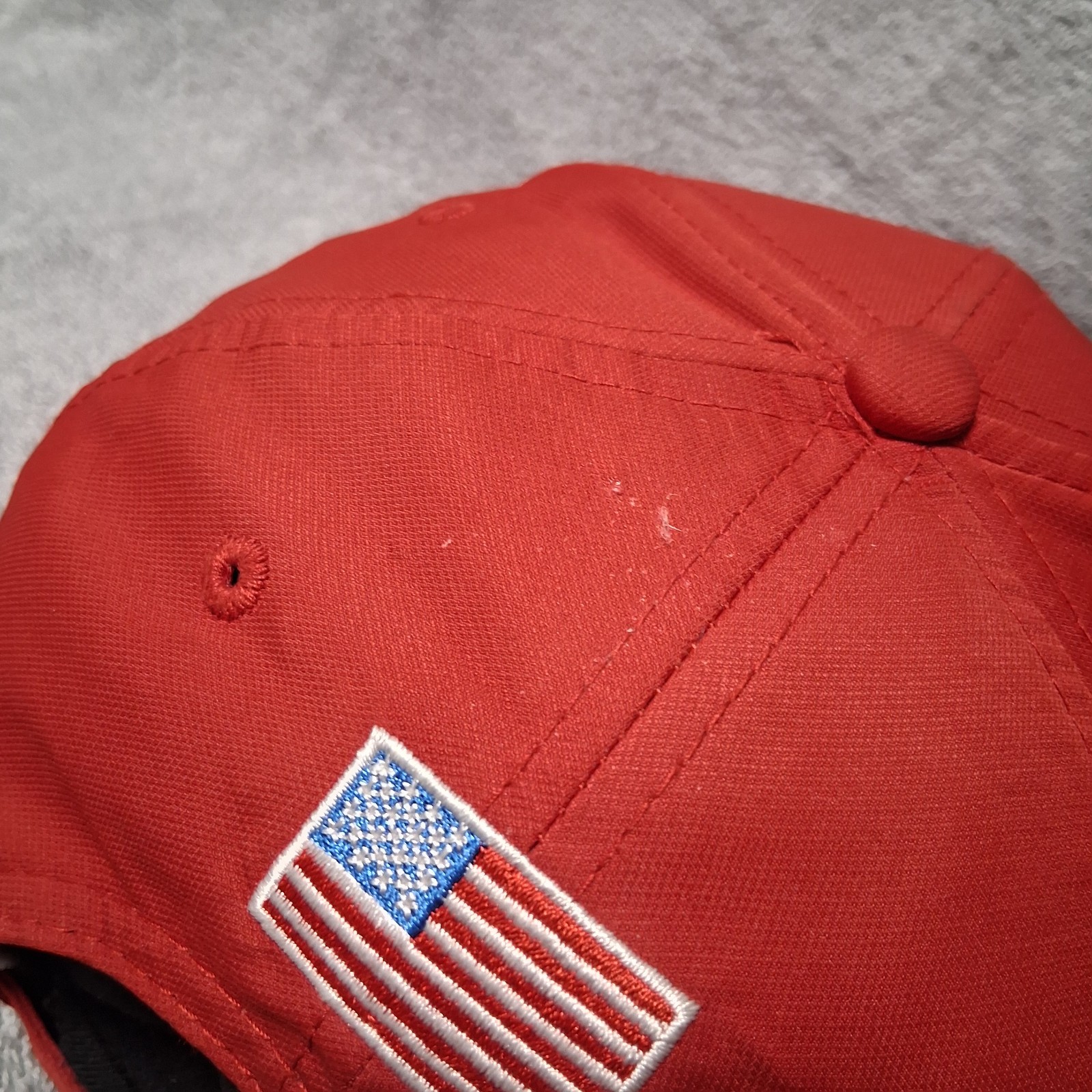 Bridgestone Golf Hat Cap Strap Back Red White Logo Performance Golfing Mens